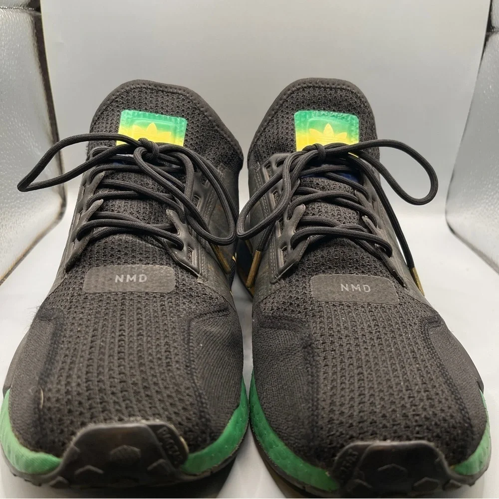 adidas Black and Green Athletic Shoes for Performance